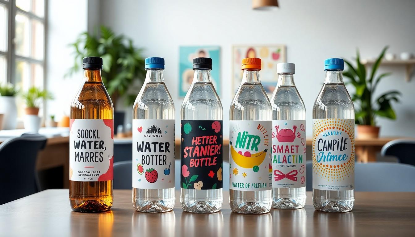 Amazing Custom Water Bottle Labels Design