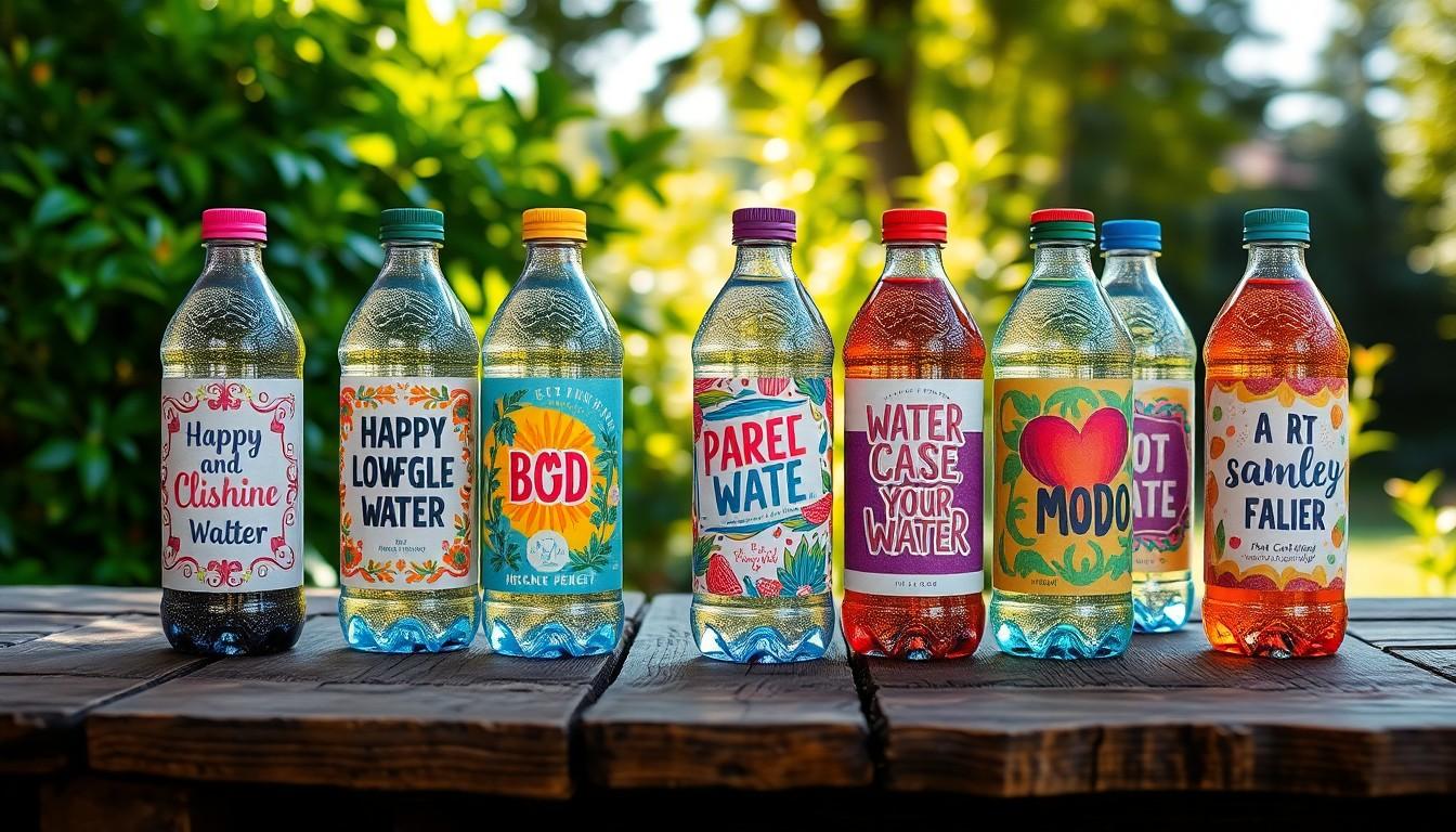 Amazing Custom Water Bottle Labels Design