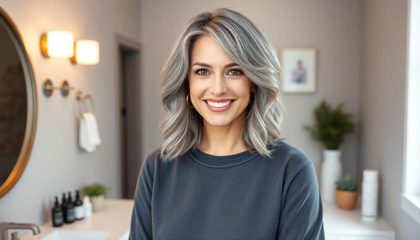 10 Low Maintenance Medium Length Layered Grey Hair Styles Women in the US Are Loving Right Now 12 10 Low Maintenance Medium Length Layered Grey Hair Styles Women in the US Are Loving Right Now 11