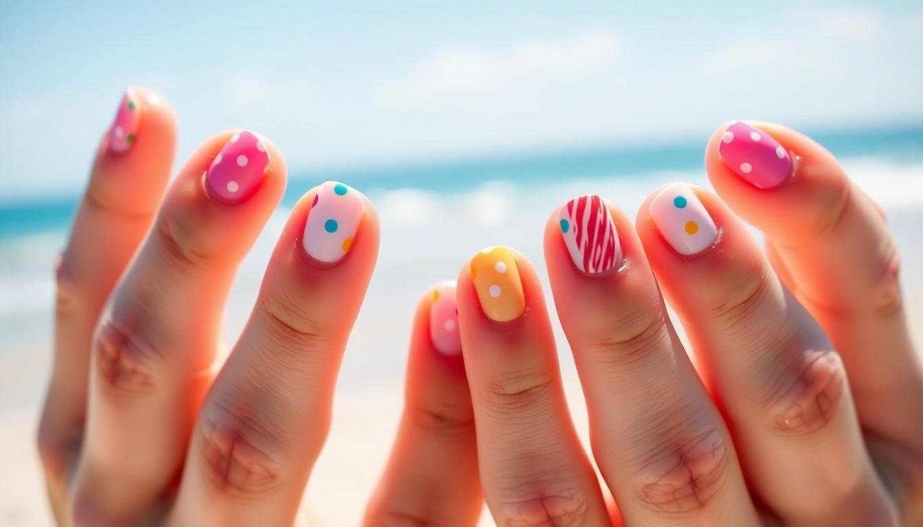 25 Stunning Short Nail Ideas for Summer: Cute Designs for Your Active Beach Days 16 25 Stunning Short Nail Ideas for Summer: Cute Designs for Your Active Beach Days 15