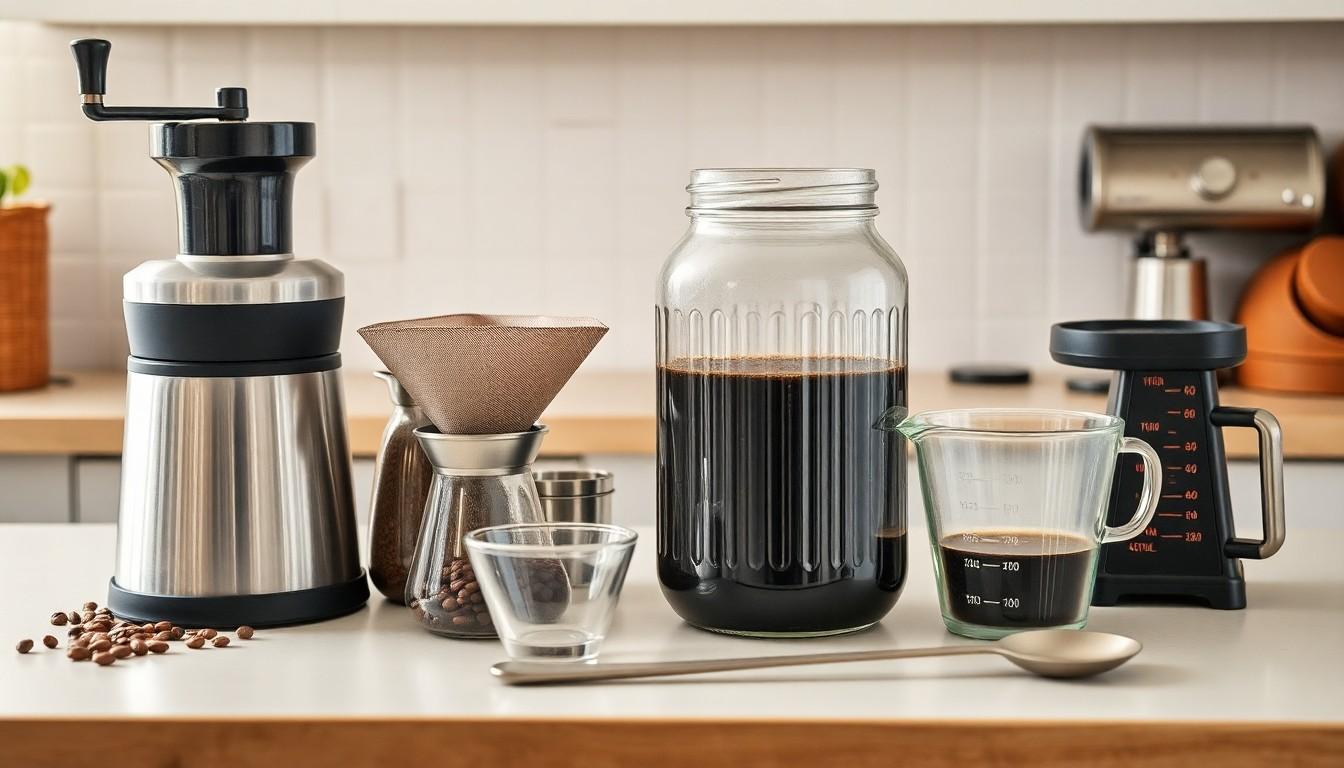equipment for making cold brew coffee - making cold brew coffee