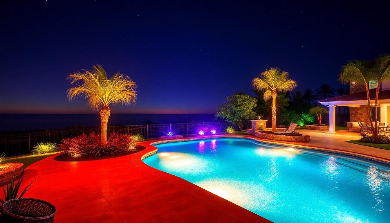 10 Stunning Pool Lighting Ideas to Transform Your Backyard into a Nighttime Oasis 8 10 Stunning Pool Lighting Ideas to Transform Your Backyard into a Nighttime Oasis 7
