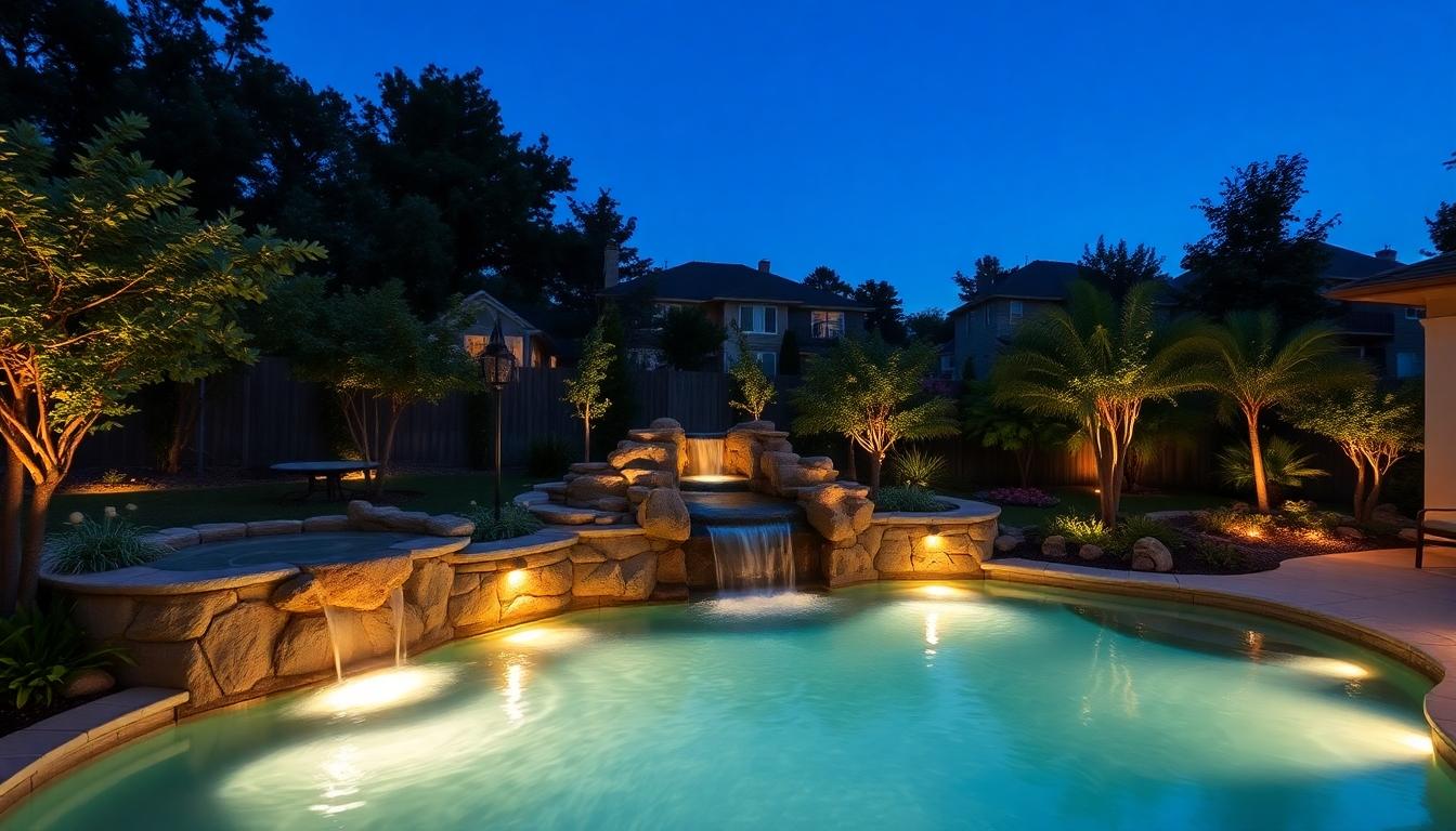 10 Stunning Pool Lighting Ideas to Transform Your Backyard into a Nighttime Oasis 10 10 Stunning Pool Lighting Ideas to Transform Your Backyard into a Nighttime Oasis 9
