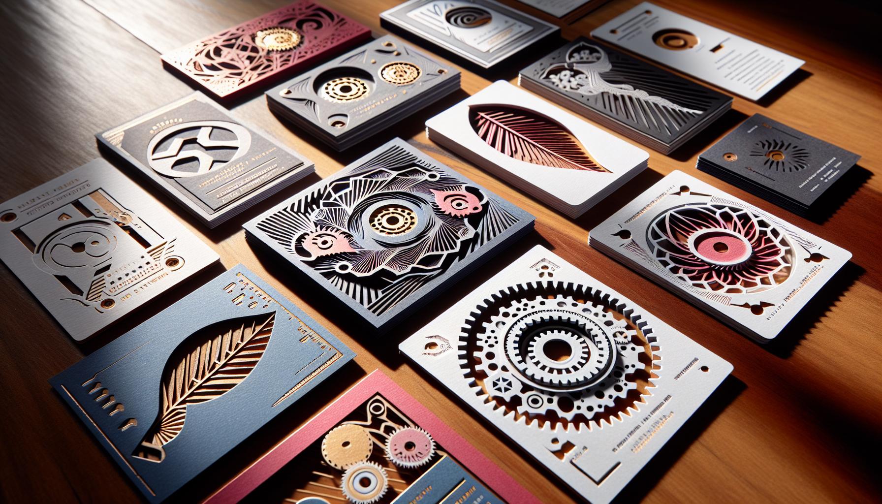 Letterpress Background Printing & Amazing Custom Die-Cut Business Cards