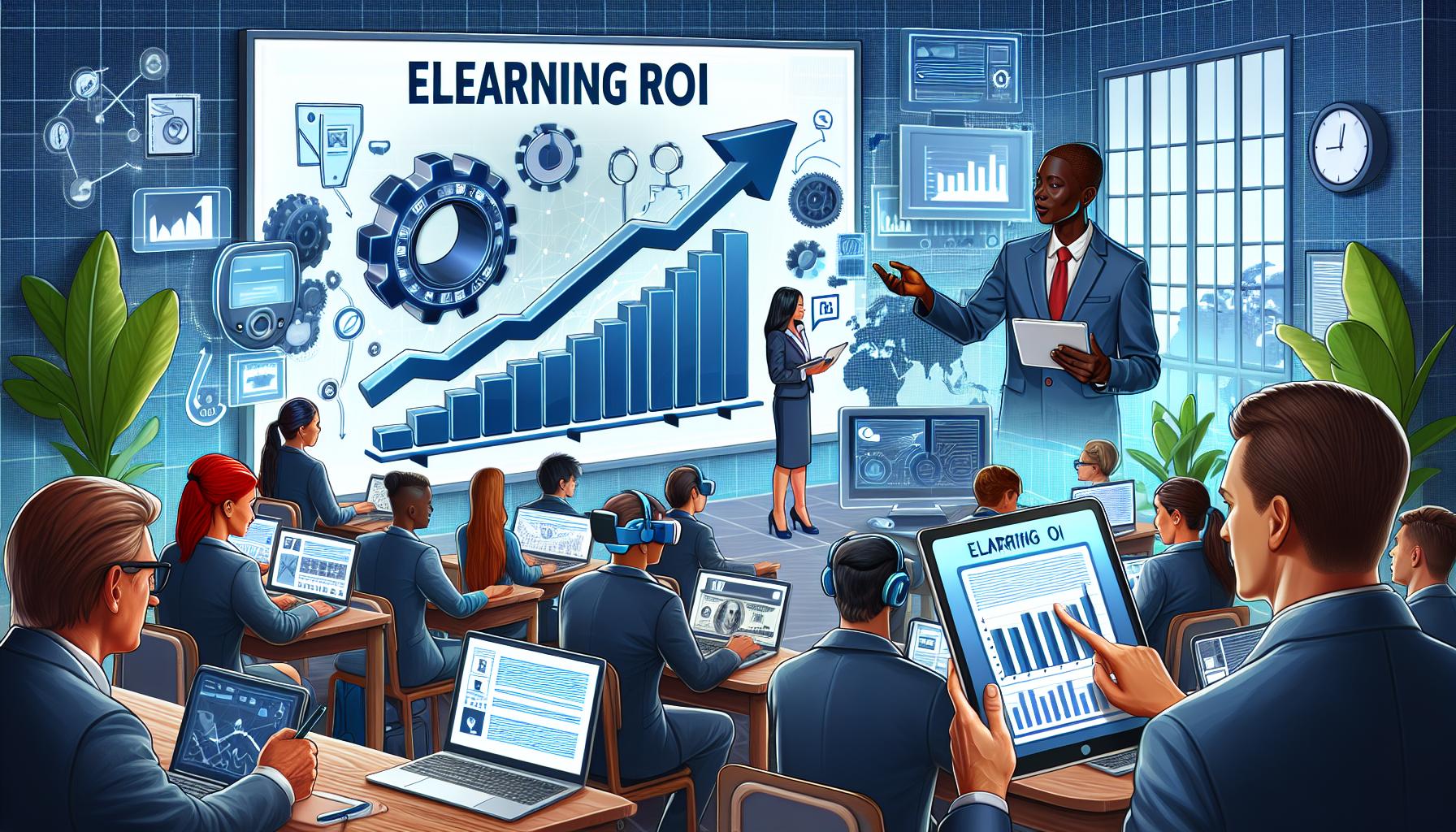 eLearning ROI, generate image without text